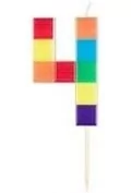 świeczka urodzinowa 4 klocki 7cm - Kinder party świeczka urodzinowa 4 klocki 7cm - Kinder party - miniaturka - grafika 1