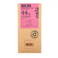Czekolada - Manufaktura Czekolady MANU czekolada mleczna 44% z maliną 60g - miniaturka - grafika 1