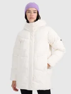 Kurtki damskie - 4F Kurtka puchowa z wypełnieniem syntetycznym damska - biała XXL - miniaturka - grafika 1