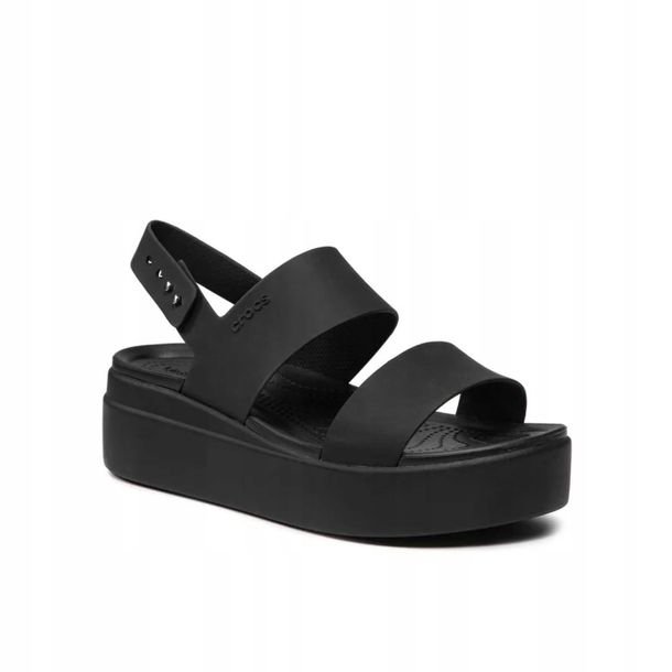 Sandały Damskie Crocs Brooklyn Low Wedge Czarne 41-42 EU