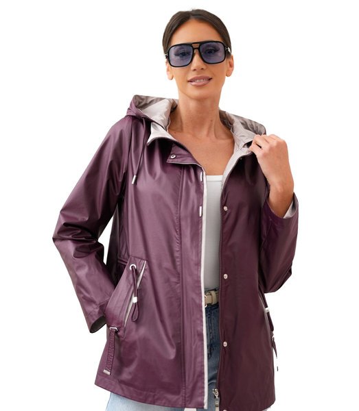 Damska kurtka parka przejściowa z kapturem WIOLA-40