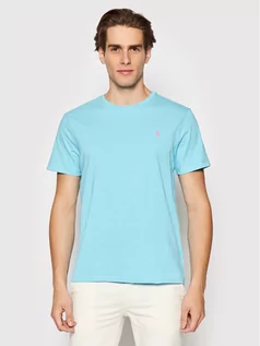 Koszulki męskie - Ralph Lauren Polo T-Shirt 710671438216 Niebieski Slim Fit - grafika 1