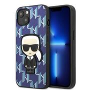 Etui i futerały do telefonów - Karl Lagerfeld KLHCP13SPMNIKBL iPhone 13 mini 5,4" hardcase niebieski/blue Monogram Ikonik Patch - miniaturka - grafika 1