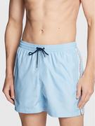 Kąpielówki męskie - Calvin Klein Swimwear Szorty kąpielowe KM0KM00789 Niebieski Regular Fit - miniaturka - grafika 1