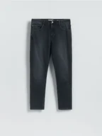 Spodnie męskie - Reserved - Jeansy slim fit z efektem sprania - granatowy - miniaturka - grafika 1