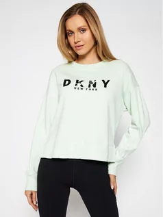 Bluzy damskie - DKNY Sport Bluza DP0T7848 Zielony Loose Fit - grafika 1