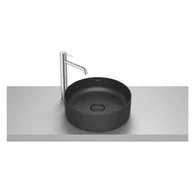 Umywalki - ROCA A32787N080 TERRA Umywalka nablatowa okręgła 39 cm Fineceramic? CZARNY MAT - miniaturka - grafika 1
