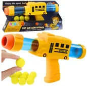 Zabawki militarne - Pistolet Broń Na Miękkie Kulki Piankowe Autobus Szkolny Żółty 6 szt. - miniaturka - grafika 1