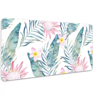 Podkładka na biurko Jasnoróżowe kwiaty 100x50 cm, Dywanomat - Podkładki na biurko - miniaturka - grafika 1