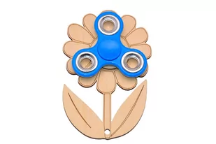 Dekor kwiatuszek i niebieski spinner do tablicy manipulacyjnej. - Zabawki interaktywne dla dzieci - miniaturka - grafika 1