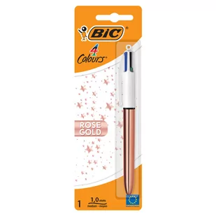 BIC Długopis  4 Colours Rose Gold mix AST blister 1szt - Przybory szkolne - miniaturka - grafika 1