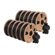 Filamenty i akcesoria do drukarek 3D - Filament do drukarek 3D JAYO, 10 rolek po 1,1 kg każda, przyjazne dla środowiska opcje PLA i PETG, PLA czarny mat 10 - miniaturka - grafika 1