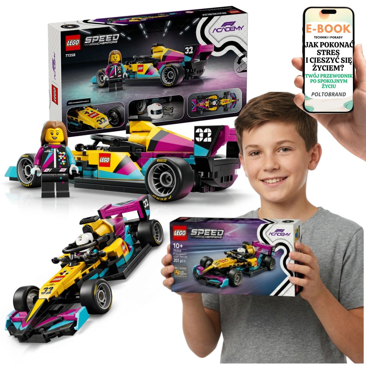 LEGO F1 ACADEMY 77258 LEGO Speed Champions Bolid Wyścigowy Formula 1 + E-BOOK-1
