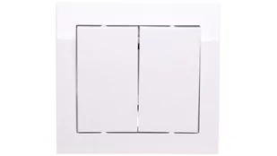 Ospel Włącznik podwójny KIER biały - Wyłączniki światła i elektryczne - miniaturka - grafika 1