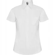 Koszule damskie - Koszula Damska Krótki Rękaw BIAŁA ROLY CM5061 Horeca Rozmiar: S - miniaturka - grafika 1