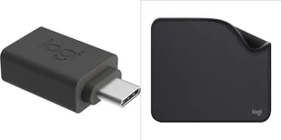Adapter USB Logitech USB-C - USB Czarny 956-000005 + Studio Series - GRAPHITE 956-000049 - Adaptery i przejściówki - miniaturka - grafika 1