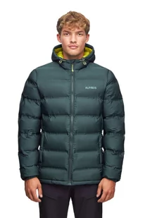 Kurtka puchowa męska z kapturem Alpinus Felskinn II oliwkowy - Kurtki i kamizelki sportowe męskie - miniaturka - grafika 1