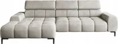 Sofy i kanapy - DomoHome Narożnik tapicerowany w kształcie litery L Lewa strona 177x270 cm Narożnik z funkcją spania Sofa rozkładana Funkcja spania Małe 3 siedziska Regulowane zagłówki Regulowane siedzisko Beżowy - miniaturka - grafika 1