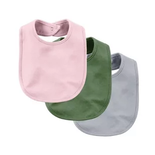 Dziecięcy śliniak 3-pack, gładki w trzech kolorach, zapinany na napę, Tup Tup - Śliniaki i fartuszki - miniaturka - grafika 1