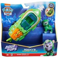 Figurki dla dzieci - Psi Patrol Aqua Pups zestaw pojazd ryba piła z figurką Rocky - miniaturka - grafika 1