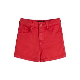 Spodenki dla dziewczynki Guess Bull Denim krótkie jeansowe czerwone-164 - Kombinezony dla dzieci - miniaturka - grafika 1