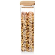 Pojemniki kuchenne - Pojemnik na produkty sypkie szklany z pokrywką i uszczelką 600 ml - miniaturka - grafika 1