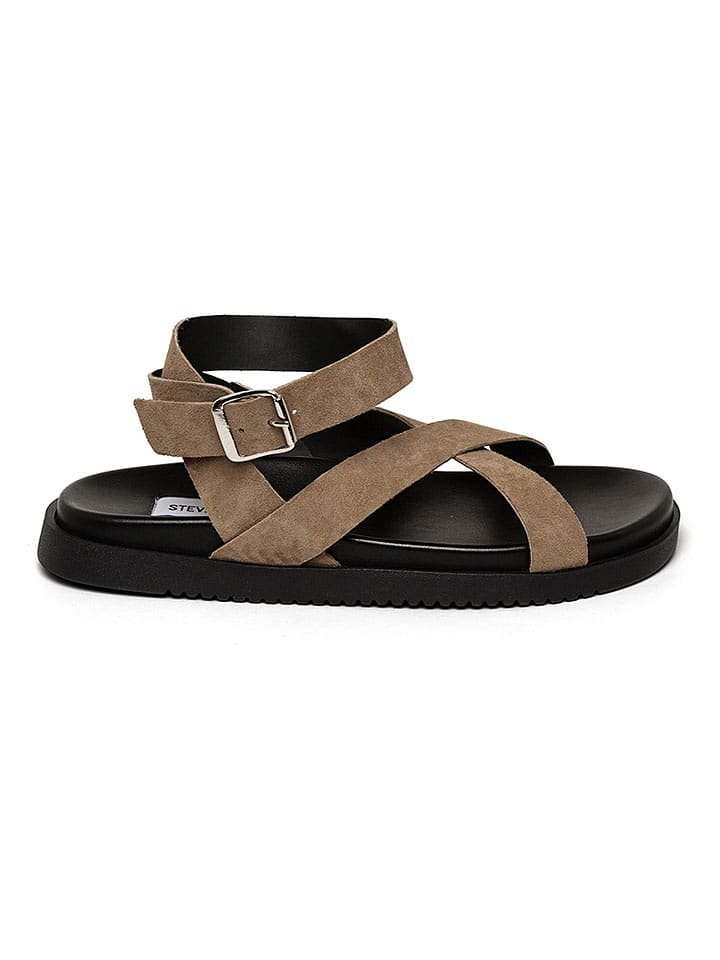 Steve Madden Skórzane sandały w kolorze szarobrązowym