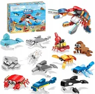Klocki - ZWIERZĘTA MORSKIE OCEANICZNE KLOCKI FIGURKKI LUDZIKI ZESTAW Sea Animals - miniaturka - grafika 1