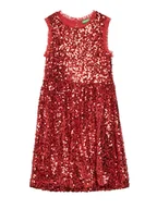 Sukienki i spódniczki dla dziewczynek - United Colors Of Benetton Sukienka elegancka 48U9CV02Y Czerwony Regular Fit - miniaturka - grafika 1