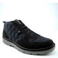 Półbuty męskie - YUMAS BOSTON 47043 Trzewiki męskie jesienne pikowane granatowe - miniaturka - grafika 1