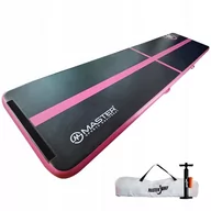Maty do ćwiczeń - Airtrack Dmuchana Mata Gimnastyczna Master 400 X 100 X 10 Cm Black-Pink - miniaturka - grafika 1