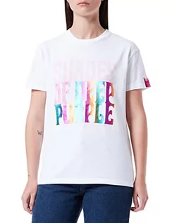 Koszulki i topy damskie - Replay T-shirt damski, 001 Optical White, S - grafika 1