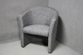 Fotele - Fotel Ben Tapicerowany Popielaty 70X60X75 Cm  B 2151 - miniaturka - grafika 1