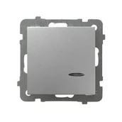 Wyłączniki światła i elektryczne - Ospel AS ŁĄCZNIK JEDNOBIEGUNOWY Z PODŚWIETLENIEM NIEBIESKIM ŁP-1GS/m/18 - miniaturka - grafika 1