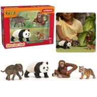 Figurki dla dzieci - SLH42736 Schleich Wild Life - Zestaw czterech dzikich zwierząt na start, Azja, figurka dla dzieci 3+ - miniaturka - grafika 1