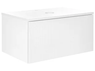 Szafka łazienkowa wisząca 80 x 52 cm biała ALZIRA - Szafki łazienkowe - miniaturka - grafika 1