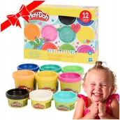 Masy plastyczne - PREZENT DLA DZIECI CIASTOLINA PLAYDOH KREAWTY ZESTAW UZUPEŁNIAJĄCY 12 TUB - miniaturka - grafika 1