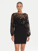 Sukienki - Rinascimento Sukienka koktajlowa CFC0125098003 Czarny Regular Fit - miniaturka - grafika 1