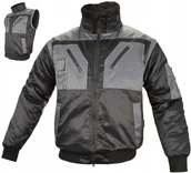 Odzież robocza - Ciepła kurtka męska Zimowa Ocieplana robocza Odpinane Rękawy bezrękawnik - miniaturka - grafika 1