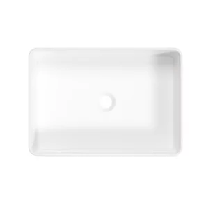 Deante Square Umywalka nablatowa 50,5x35,5 cm biała CGS_6U5S - Umywalki - miniaturka - grafika 1