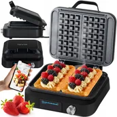 Gofrownice - Gofrownica 2 Gofry Duże Chrupiące 2200W Duża Mocna Szybka regulacja czasu - miniaturka - grafika 1