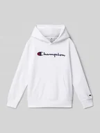 Swetry dla chłopców - Bluza z kapturem z wyhaftowanym logo - miniaturka - grafika 1