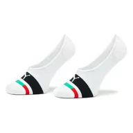 Skarpetki dla dzieci - Zestaw 2 par stopek dziecięcych Puma Kids Seasonal Footie 2P 938009 White Combo 01 - miniaturka - grafika 1