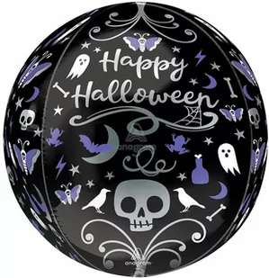 Balon foliowy Happy Halloween - 38 x 40 cm - 1 szt. - Halloween - miniaturka - grafika 1