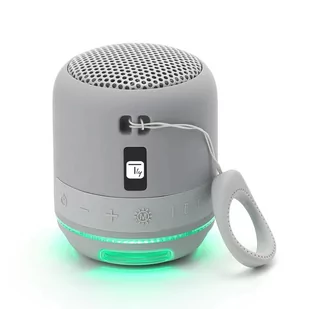 Techly ICASBL94GR GŁOŚNIK BLUETOOTH LED SZARY - Głośniki przenośne - miniaturka - grafika 1