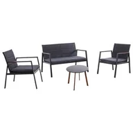 Meble ogrodowe - Meble ogrodowe zestaw Aber stalowe antracytowe - miniaturka - grafika 1