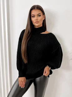 SWETER ELEKID CZARNY UNI - Ubra - Swetry damskie - miniaturka - grafika 1