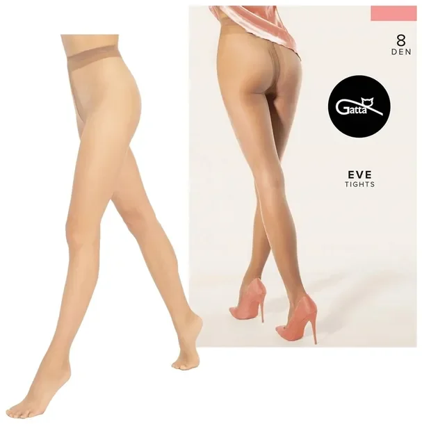 Gatta Rajstopy Cienkie Damskie Eve 8den Matowe Beige 4-l