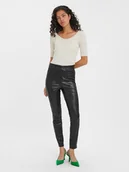 Spodnie damskie - Vero Moda Spodnie w kolorze czarnym - miniaturka - grafika 1