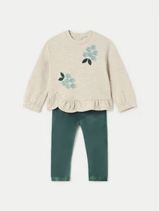 Mayoral Komplet bluzka i legginsy 2706 Zielony Regular Fit - Komplety dla niemowląt - miniaturka - grafika 1
